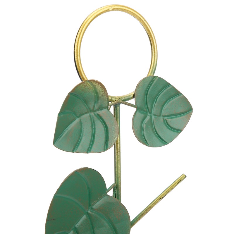 Birds Feeder Hanging Metal Green Leaf Shape Hummingbirds Feeder for