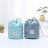 Makeup Bags for Women, Waterproof Round Travel Drawstring Make Up