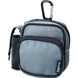 TRUSCO TCTC1802-GY Compact Tool Case, Two Wide Pockets, Gray