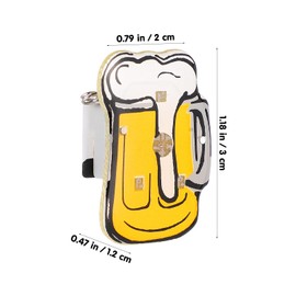 Toyvian Spilla a LED a forma di boccale di birra, smaltata, per donne, uomini, bambini, feste, 25 pezzi