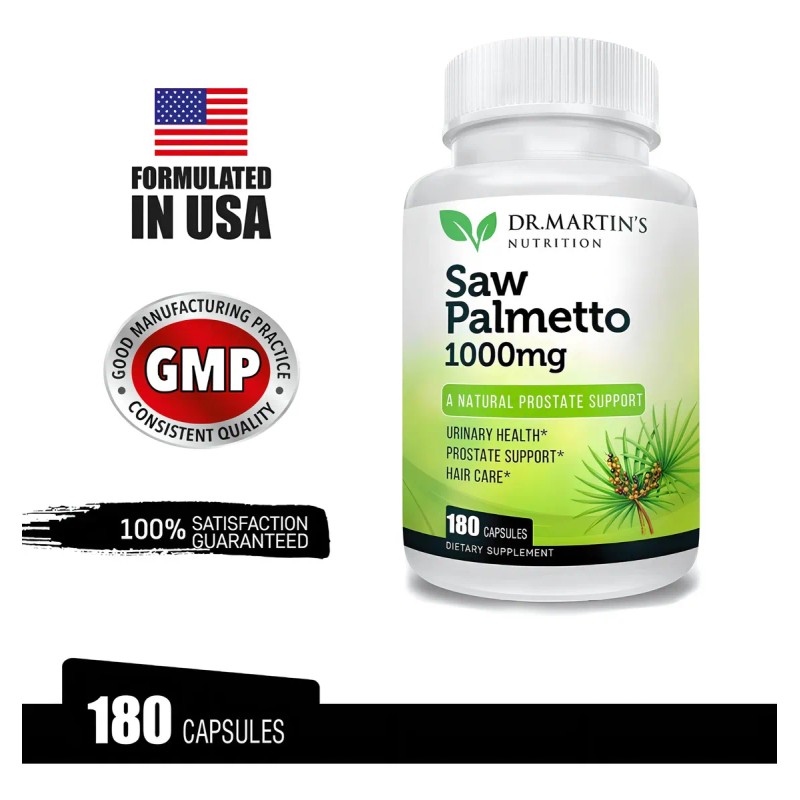 Saw Palmetto 1000mg (180 Cpsulas) Salud De Prstata Sabor Sin
