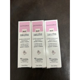 Sephora Mat Mattifying Powder Super hydratant Matifiant moisturizer 10ML 0.33 Oz