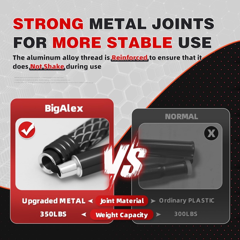 BigAlex Folding Walking Cane with Two Led Lights for Elderly