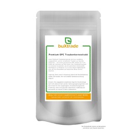 250 g | Premium OPC Traubenkernextrakt | OPC | hochdosiert | 75% Gehalt | Buxtrade