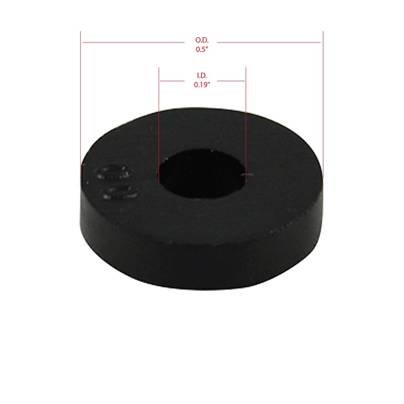 Danco 88569 Rubber Flat Washer, 1/2-Inch, 10-Pack, Carded , Black