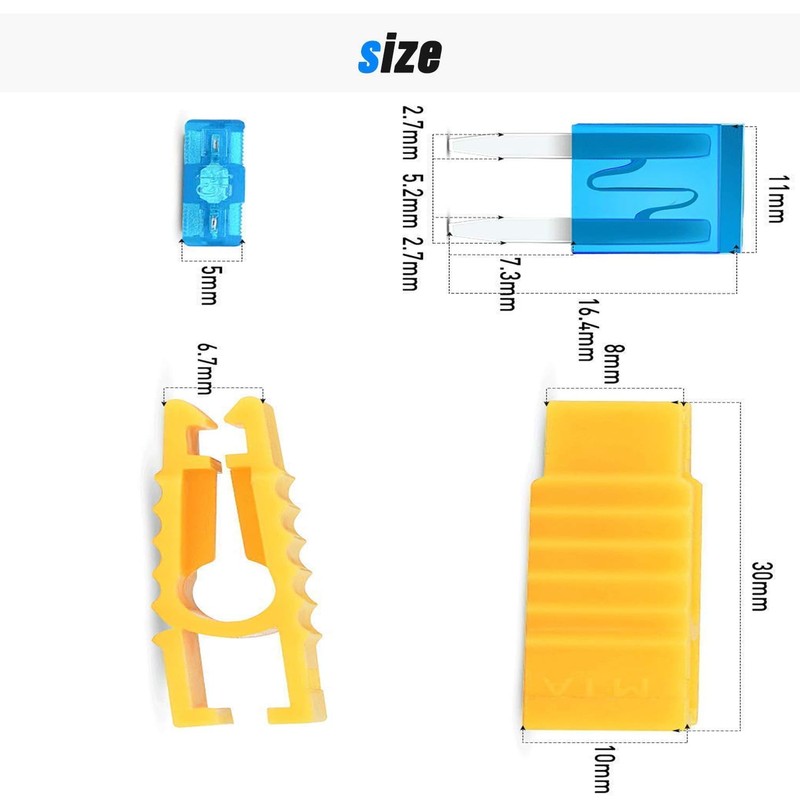 50034R 10 Pack 12V Car Add-A-Circuit Fuse Tap Adapter Mini