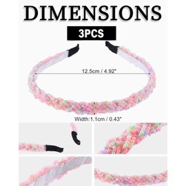 KGDUYC 3 Women's Knitted Hair Bands with Pearl Headbands, Costume Hair Bands, Oktoberfest Party Hair Accessories