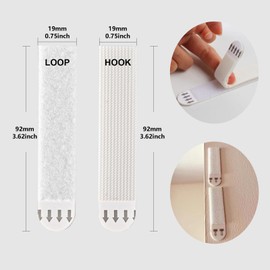 GJC Large Picture Hanging Strips, 20 Pairs(40 Strips) Sticky Picture Hangers for Walls, Hanging Pictures Without Nail, Damage Free No Nails Refill Adhesive Poster Strips for Frame Mounting Strips