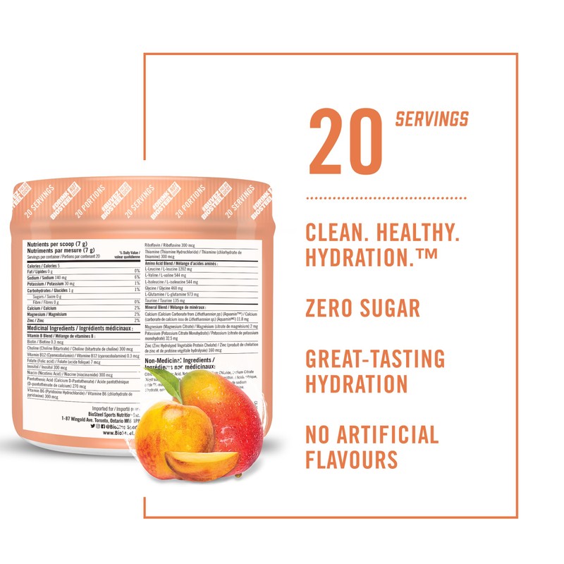 BioSteel Hydration Mix, Great Tasting Hydration with Zero Sugar, and