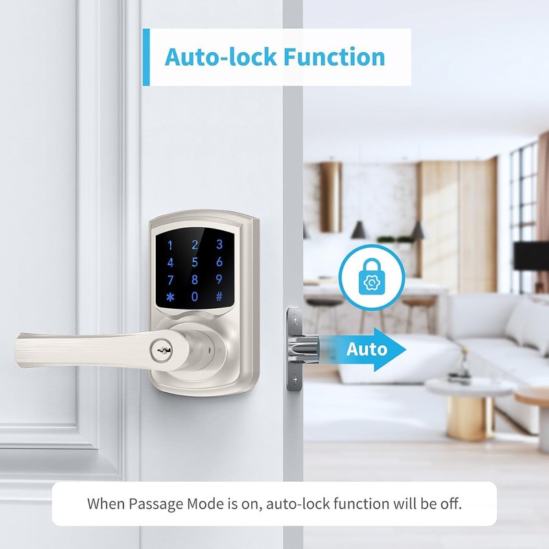 Signstek Keyless Entry Door Lock, Keypad Door-Lock with Code, Electronic