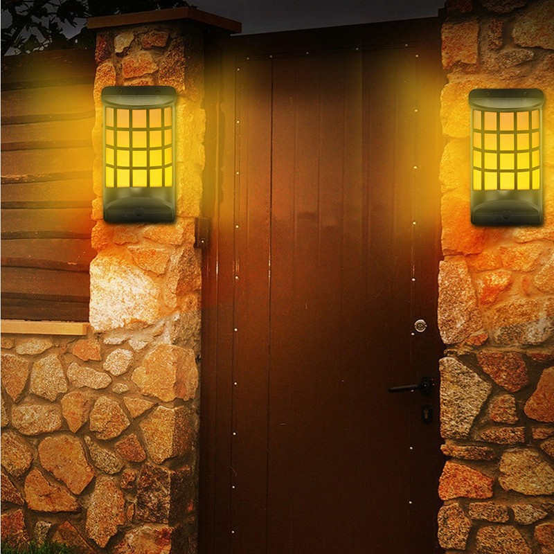 Solar Flickering Flames Torch Lights IP65 Waterproof LEDs Outdoor Decor