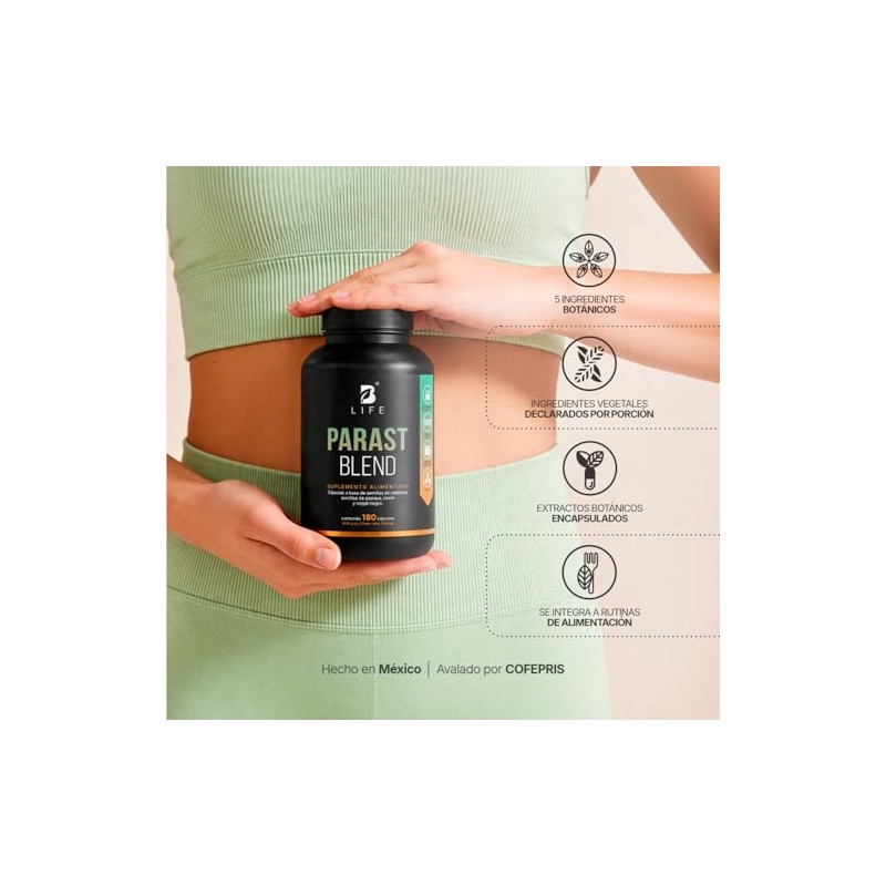 Life Parast Blend 180 Cápsulas Mezcla Nogal Negro Papaya 810mg