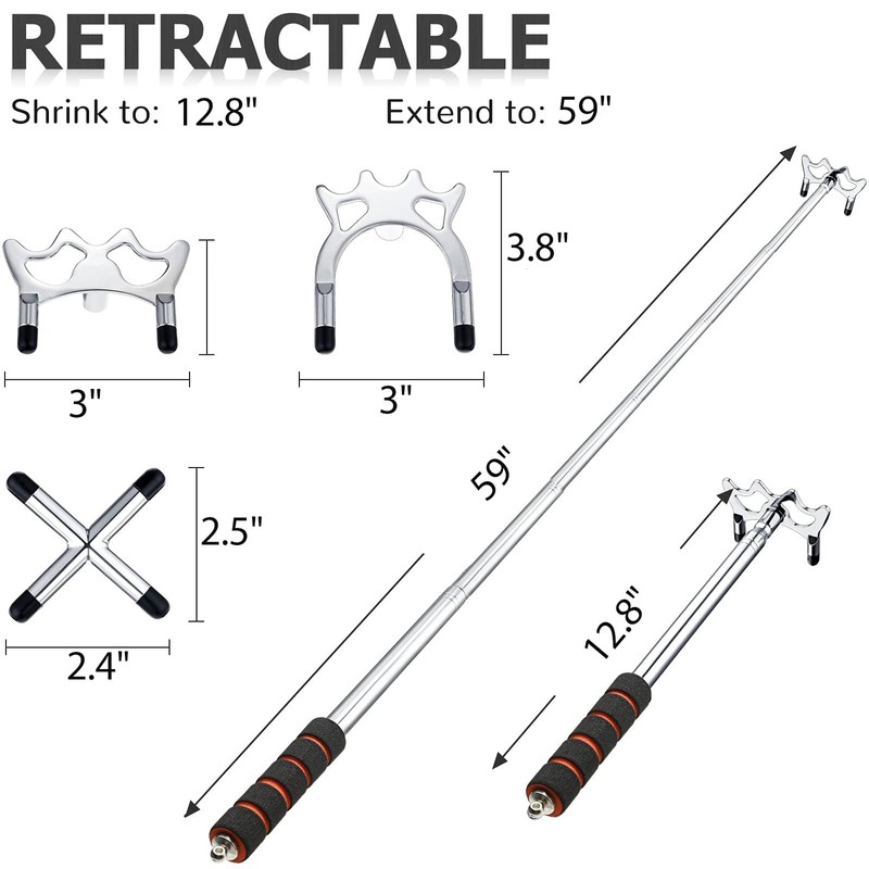 Retractable Pool Bridge Cue Stick - Pool Bridge with 3