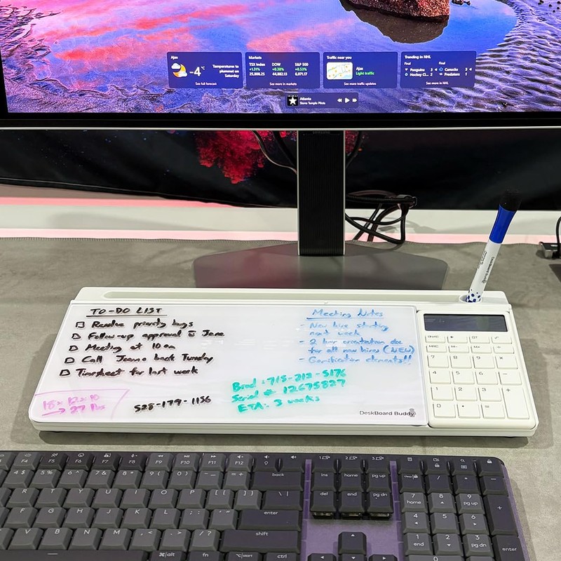 DeskBoard Buddy (White with Calculator)