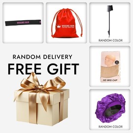 Wiggins Hair Gift Set With Elastic Band &  Satin Bag & Brush & HD Wig Caps & Bonnet:_Satin Bag