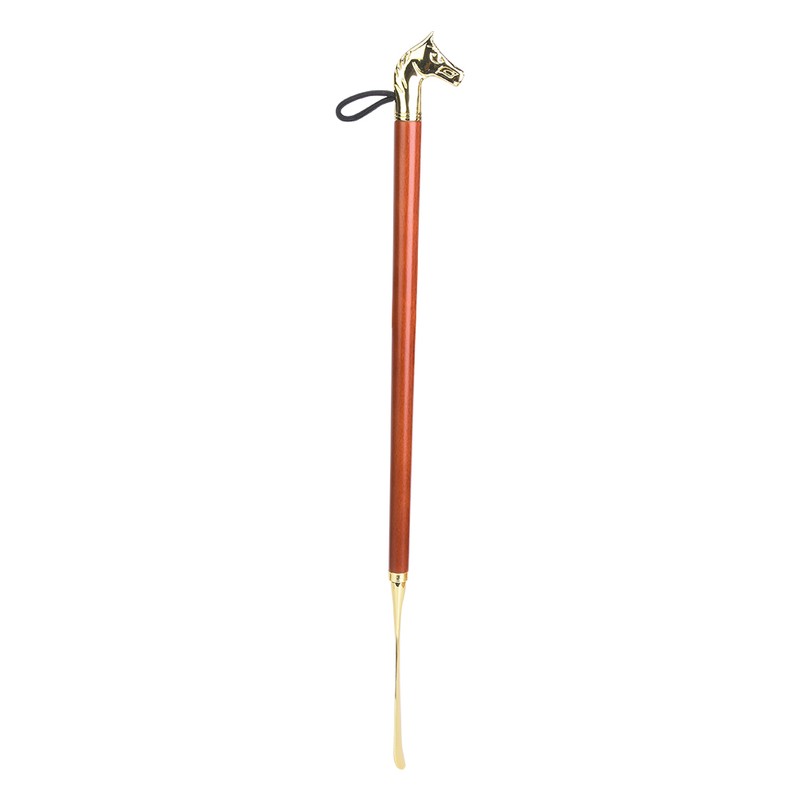 Horse Head Shoe Horn Lifter Universal Long Beech Handle Handled