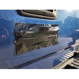 LZLRUN Compatible with Bowtie Logo Wrap Stickers Cut-Your-Own Emblem Overlay DIY Decals for Chevy (11.8 Inch x 4 Inch) (Matte Black)