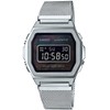 Casio A1000M-1BJF Premium Series Wristwatch, Standard, Unisex, Silver, White Mother