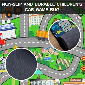 OGPJKEQR Car Rug for Kids - Green, 2'5''4''