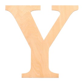 PATIKIL 12 Inch Wooden Letters, Letter Y Shapes Cutouts Paintable Blank Unfinished Large Wood Alphabet Letters for Wall Decor, Home Decor, DIY Painting, Crafts