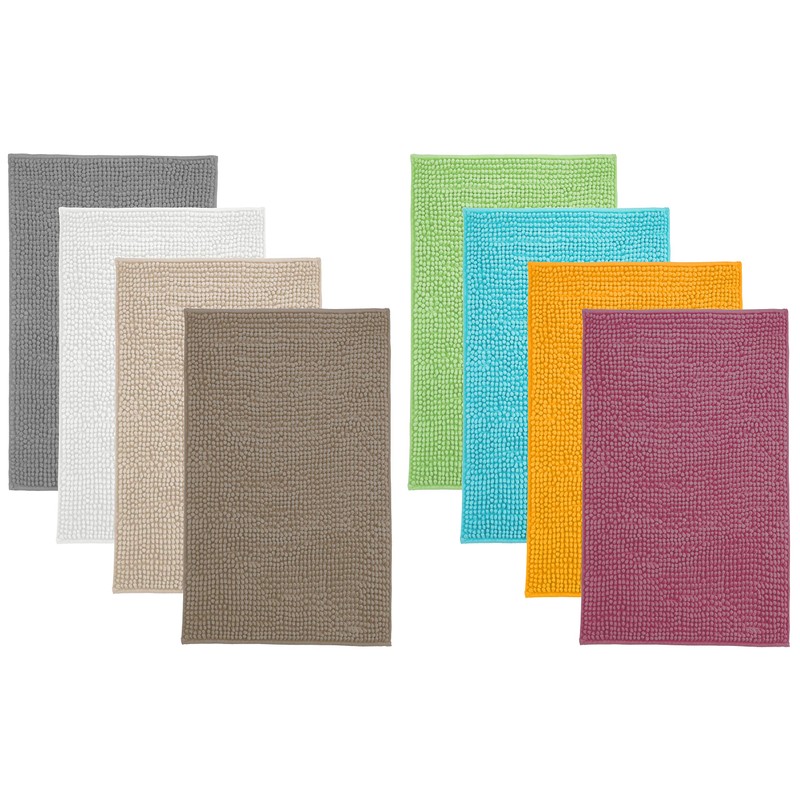 Brandsseller Modern Chenille Shaggy Style Bath Mat, Shower Mat, 50