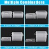 MUXHEL 2PCS 6 Tier Plastic Pencil Box Clear Pen Storage