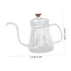 Ciieeo Glass Transparent Coffee Pot Hand Brewing Kettle for Coffee