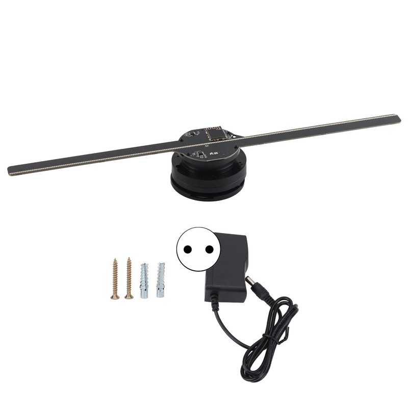 3D Hologram Fan 224 LED Light Beads High Resolution 3D