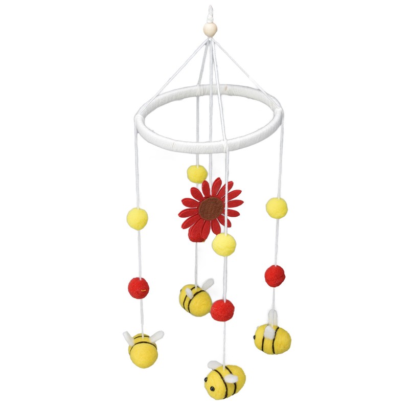 Baby Nursery Mobile Crib Hanging Mobile Decor with Honey Bee