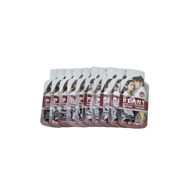 Yinhing 10 Tintes para el Cabello con Burbujas, champú Marrón