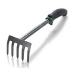 Edward Tools Hand Cultivator Mini Rake - ErgoGrip with Bend