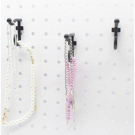 Pegboard Hooks - 110 pk J Style Double Hooks for Peg Board Tool Organizer Peg Hook Accessories Black Color