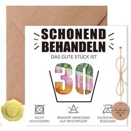 Sugeru Birthday Card 30 - Wish Fulfiller Money Gifts Packaging Greeting Card with Envelopes | 30th Birthday Man Woman, Birthday Card Funny, Happy Birthday Card, Decoration 30th Birthday