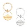 UNICRAFTALE Pack of 2 Mountain Pendant Key Rings 2 Colours