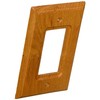 AMERELLE 4025R Traditional Single Rocker Wood Wallplate in Light Oak,