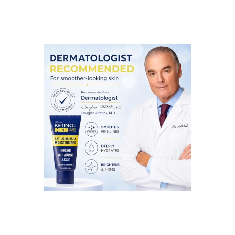 Retinol Daily Moisturizer for Men, 1.7 Fluid Ounce