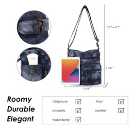 Angel Barcelo Crossover Purse and Handbags Crossbody Bags for Women,Ultra Soft Leather Neatpack Bag Shoulder Purses for Girl Cowboy Blue