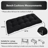 HOMELYSIAN Tufted Bench Cushions for Outdoor Furniture, 44" x 19"