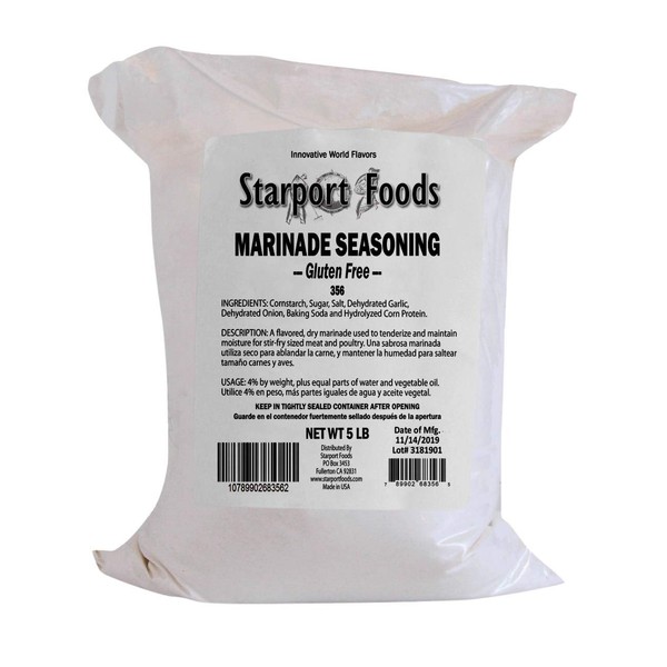 Starport Foods Marinade Seasoning - Gluten Free, Vegetarian, 5 LB bag (80 OZ)