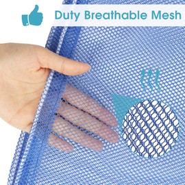 2 Pack Mesh Laundry Bags, 23 x 34 Inches Heavy Duty Mesh Laundry Bag, Large Laundry Drawstring Bag for College, Dorm, Travel, Family and Apartment Dwellers, Blue