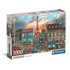 Clementoni Puzzle Collection - Evening in Tokyo 1000 Pieces, Compact Box - Puzzle for Adults 14-99 Years, Gift for Men and Women, Made in Italy, 39983