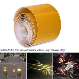 Hapivida Reflective Safety Sticker 5 cm High Visibility Reflective Tape Roll for Bicycles, Motorcycles, Cars, Vehicles, Motorhomes, Truck Trailers, Boats (Orange)