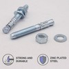 SKIR'CO (4 pcs) Zinc Plated Wedge Anchors M10 x 80