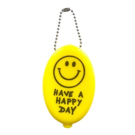 Rubber Coin K/C SMILE YELLOW! Rubber Coin Case Smile Yellow, yellow