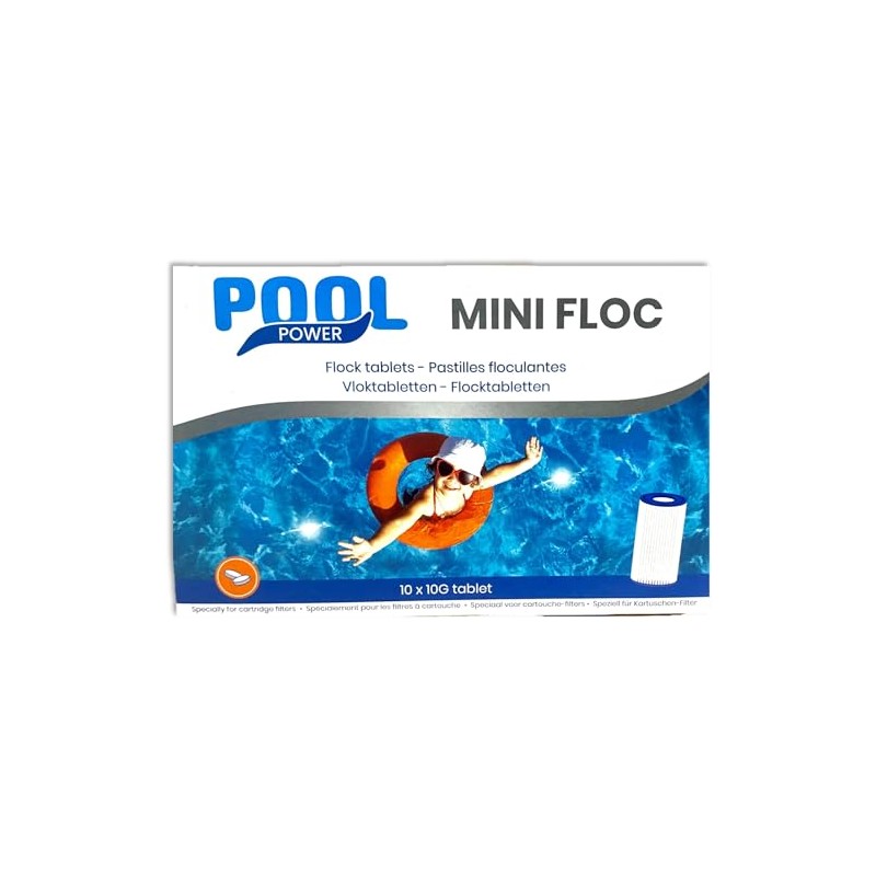 Mini Flocculant tablets for domestic pools and spas - Pool