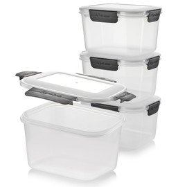 Alpha Designs | Meal Prep Containers Reusable Food Lunch Box with Lids | 3 Pack | 2300ml
