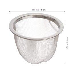Filtro infusor de malla para tetera: red de drenaje de acero inoxidable de repuesto, 8 piezas, filtro de hierbas y té de hojas sueltas, infusor de té 6. 5 cm