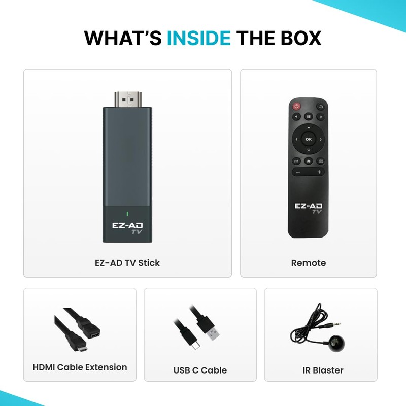 EZ AD TV Digital Signage Stick, Cloud-Controlled Digital Signage Media