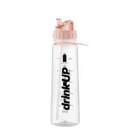 DrinkUp Motivational Water Bottle with Time Markings Straw | Leak Proof Reusable BPA free Hour Measuring Reminder Drinking Bottle | Ideal for Gym Hiking Cycling School Office 900ml