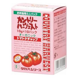 Takahashi Sauce Country Harvest Organic Ketchup for Bento Boxes, 0.4 oz (10 g) x 10 P x 4 Packs
